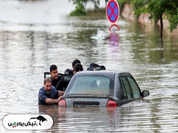 سیل مشهد | بارش تگرگ و سیلاب امروز مشهد از هفت زاویه + فیلم