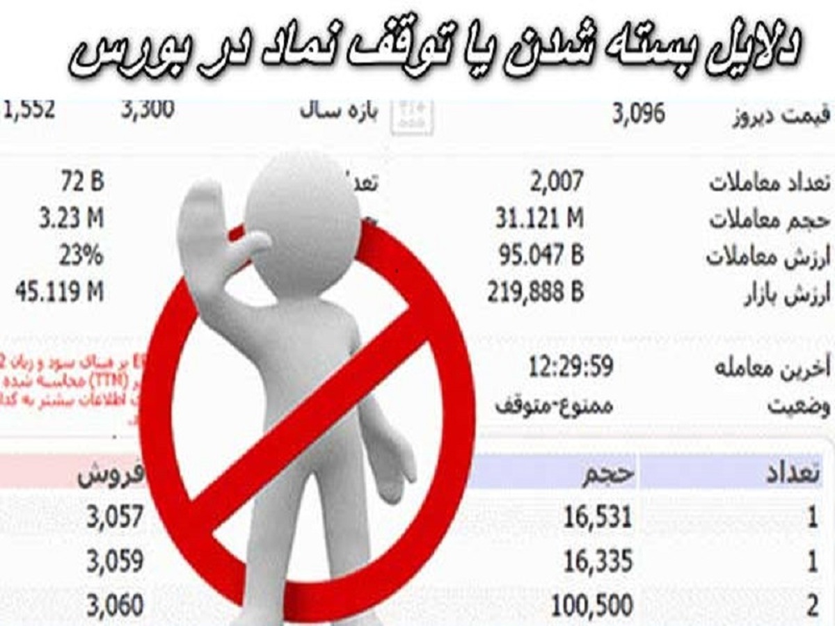 افشای اطلاعات باعث توقف این نمادشد