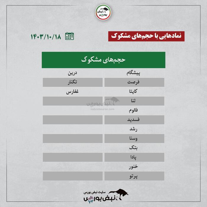 بهترین سهام بورسی سه شنبه ۱۸ دی۱۴۰۳ | کدام نماد‌ها ورود پول داشتند؟