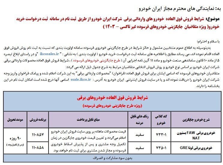 ثبت نام ایران خودرو آذر ۱۴۰۳ + جزییات و لینک ثبت نام