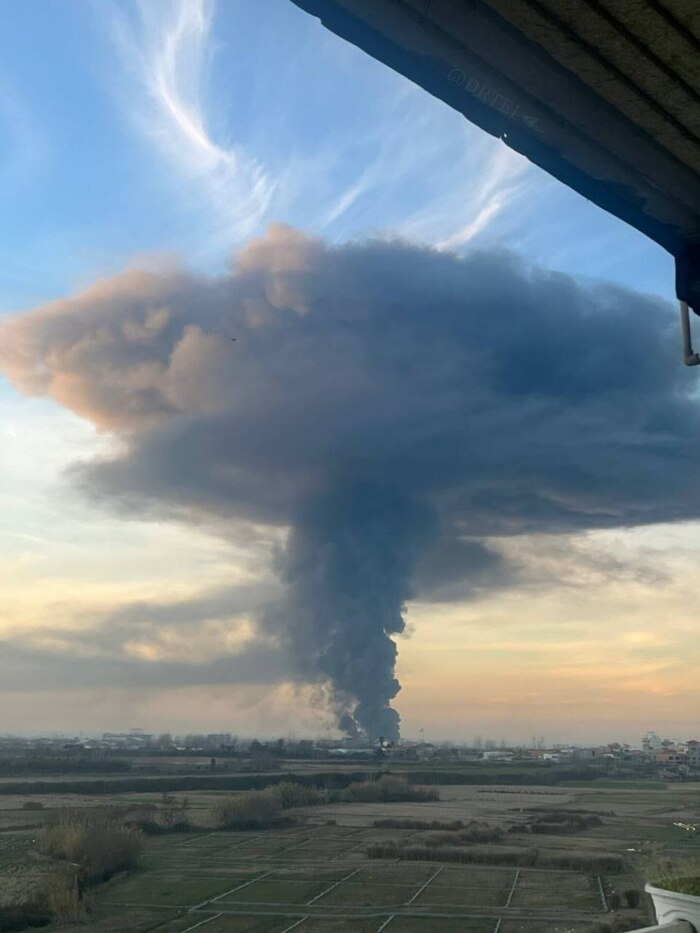 آتش سوزی شرکت کاله در آمل + فیلم