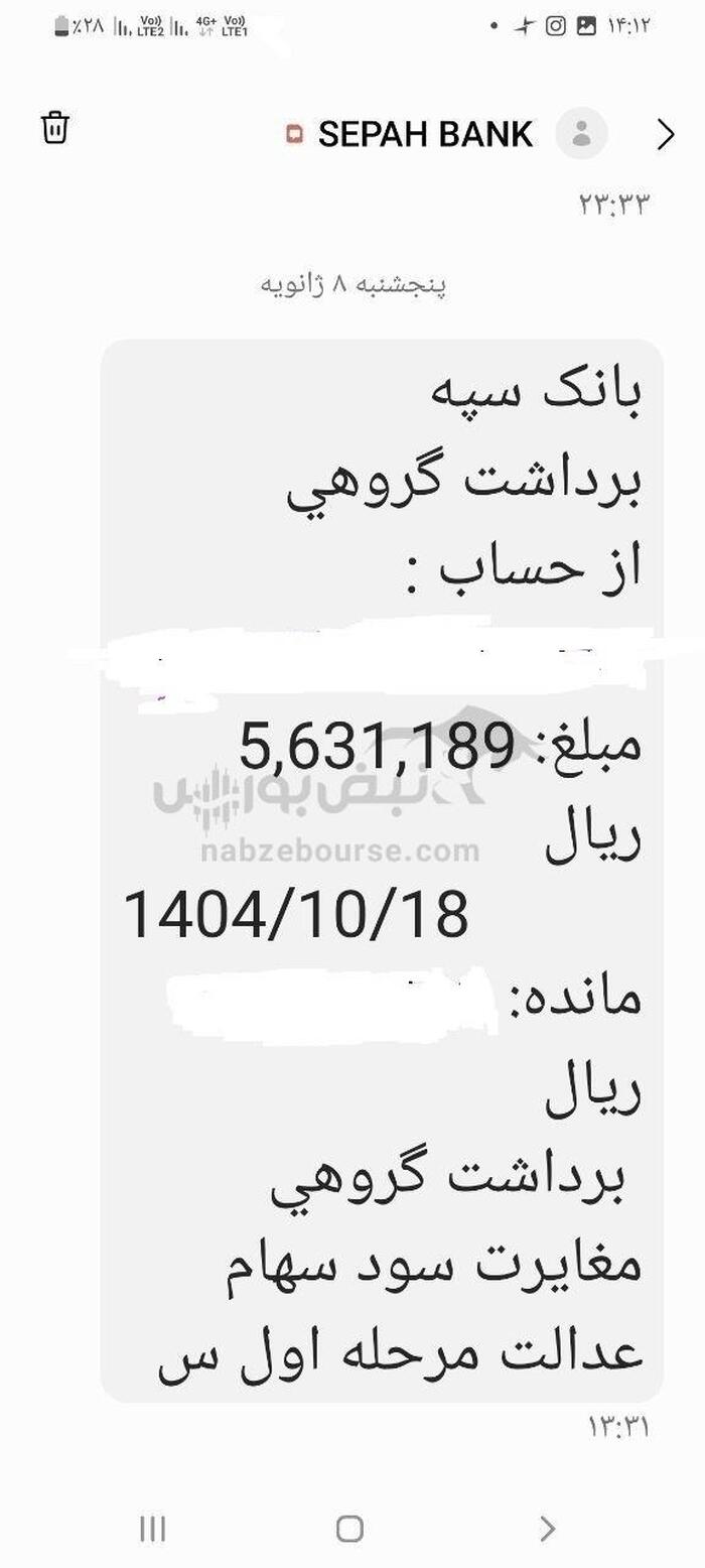 سهام عدالت واریز شد، پیامک آمد، سپس برداشت شد!