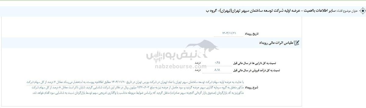 دلیل توقف وسپهر چیست؟