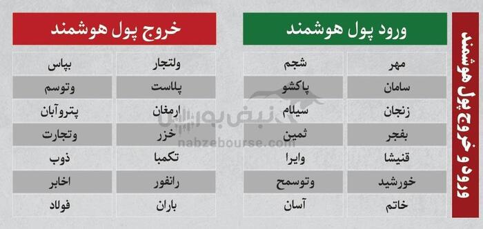 بهترین سهام بورسی یکشنبه ۱۸ خرداد ۱۴۰۴ | کدام نماد‌ها ورود پول داشتند؟