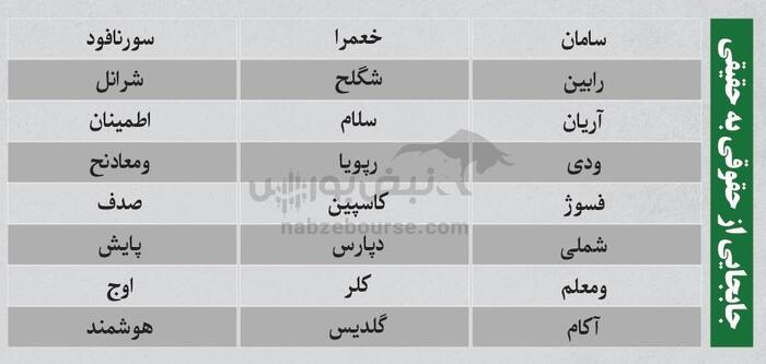بهترین سهام بورسی یکشنبه ۱۸ خرداد ۱۴۰۴ | کدام نماد‌ها ورود پول داشتند؟