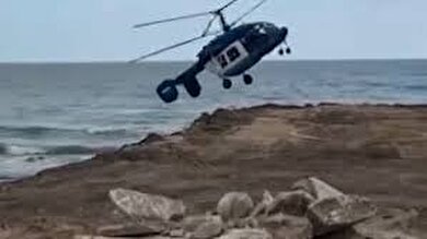 سقوط بالگرد روسیه در ساحل خزر