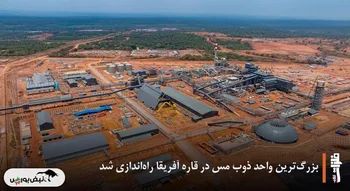 بزرگ‌ترین واحد ذوب مس در قاره آفریقا راه‌اندازی شد