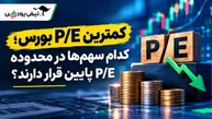 ۲۴ نماد بورسی با P/E کمتر از ۴؛ کدام سهم‌ها در محدوده کمترین P/E قرار دارند؟