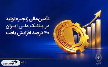تأمین مالی زنجیره تولید در بانک ملی ایران ۴۰درصد افزایش یافت