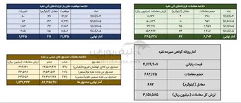 دادوستد ۷۴۴ کیلوگرم شمش نقره و گردش مالی ۱۱۵ میلیارد تومانی صندوق‌های مبتنی بر آن