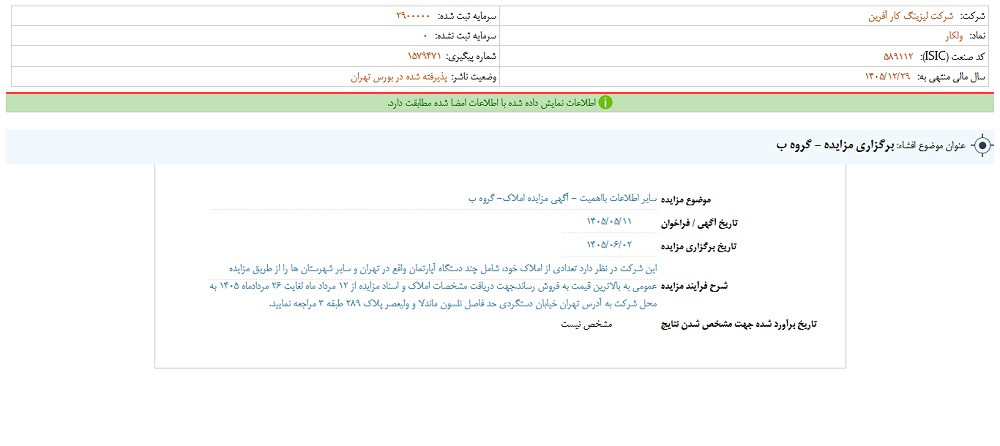 افشای اطلاعات گروه ب؛ توقف نماد ولکار