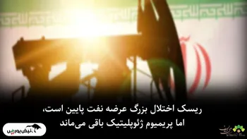 ریسک اختلال بزرگ عرضه نفت پایین است، اما پریمیوم ژئوپلیتیک باقی می‌ماند