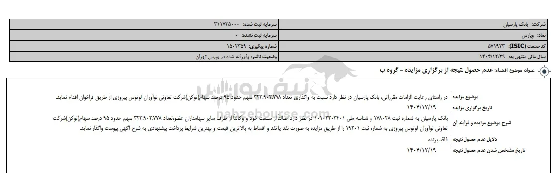 افشا اطلاعات نمادهای بانکی