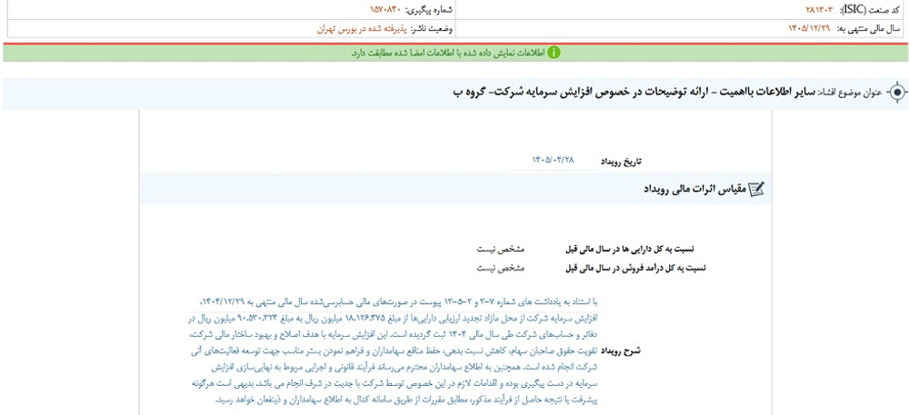 توقف نماد فاذر به علت افشای اطلاعات گروه ب