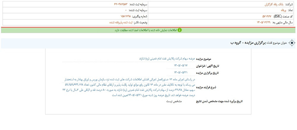 نماد ورفاه متوقف شد