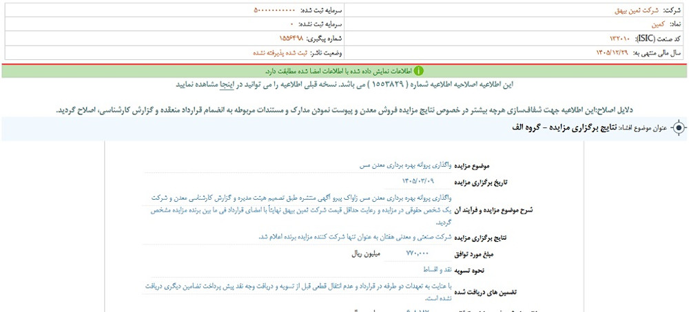 توقف نماد کمین به علت افشاي اطلاعات گروه الف