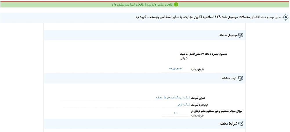 توقف نماد وامید به علت افشای اطلاعات گروه ب