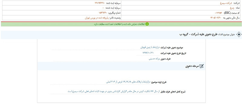 توقف نماد سیمرغ به علت افشاي اطلاعات گروه ب