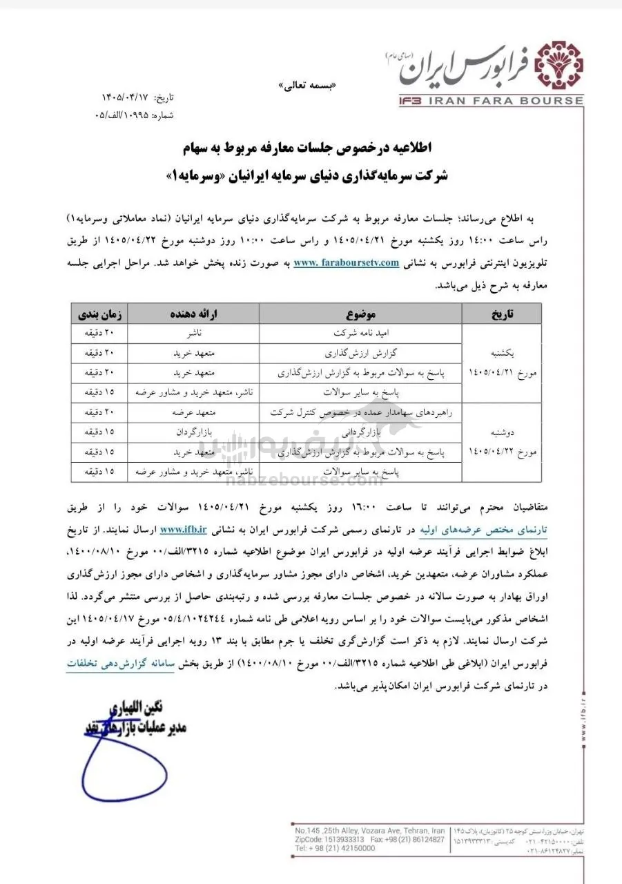 عرضه اولیه وسرمایه، فکور