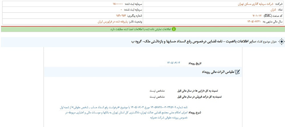 توقف نماد ثتران به علت افشای اطلاعات گروه ب