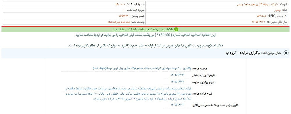 نماد معیار پس از افشا، متوقف شد