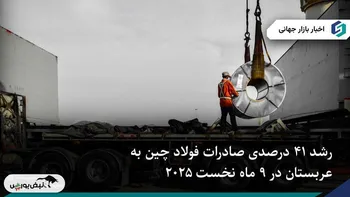 افزایش ۴۱ درصدی صادرات فولاد چین به عربستان در ۹ ماه نخست ۲۰۲۵
