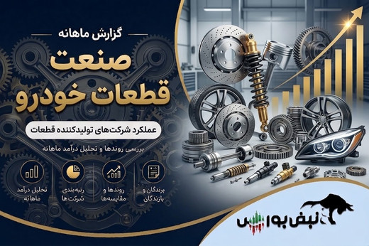 گزارش ماهانه صنعت قطعات خودرو تیر ۱۴۰۵ | رشد ۱۲۹ درصدی خموتور و رکوردشکنی ۶ شرکت