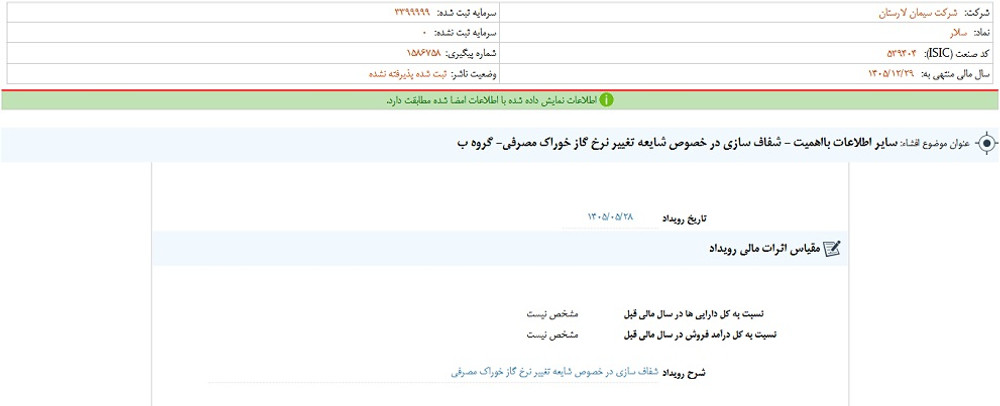 توقف نماد سلار به علت افشای اطلاعات گروه ب
