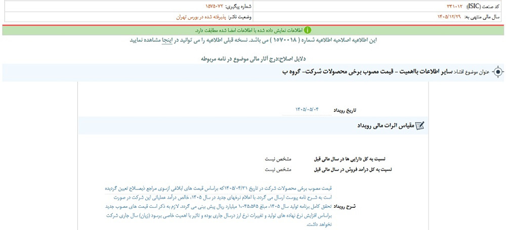 افشاي اطلاعات گروه ب ، توقف نماد بهمن