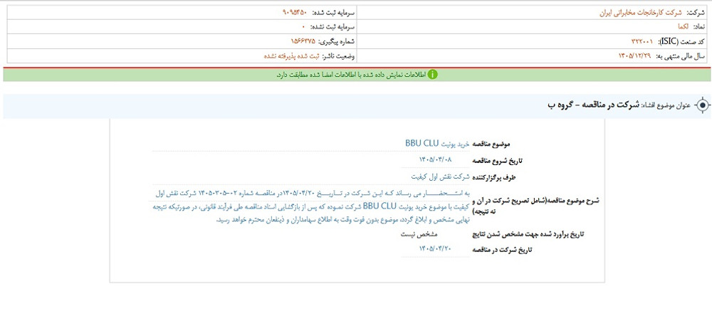 توقف نماد لکما به علت افشای اطلاعات گروه ب