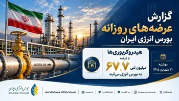 گزارش عرضه‌های روزانه بورس انرژی ایران ـ ۳۰ شهریور ۱۴۰۵