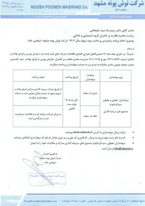 زمان پرداخت سود سهام غپونه اعلام شد