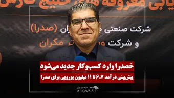 پیش‌بینی درآمد ۸.۷ میلیون یورویی از کسب‌و‌کار جدید خصدرا