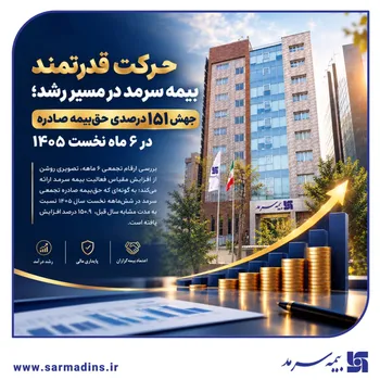 جهش ۱۵۱ درصدی حق‌بیمه صادره در ۶ ماه نخست ۱۴۰۵