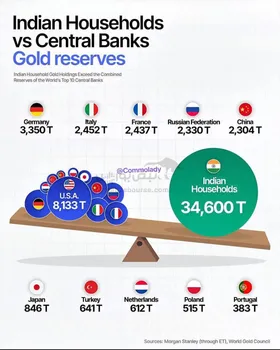 طلای دست مردم هند از ذخایر بعضی کشور ها هم بیشتر است