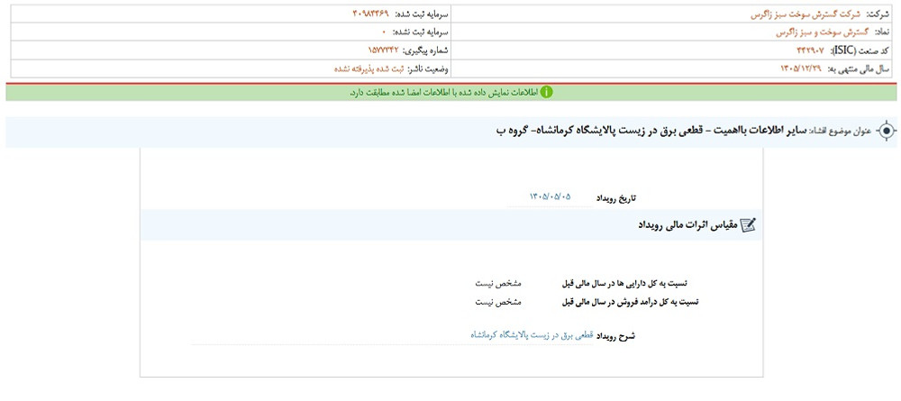 توقف نماد شگستر به دلیل افشاي اطلاعات بااهمیت