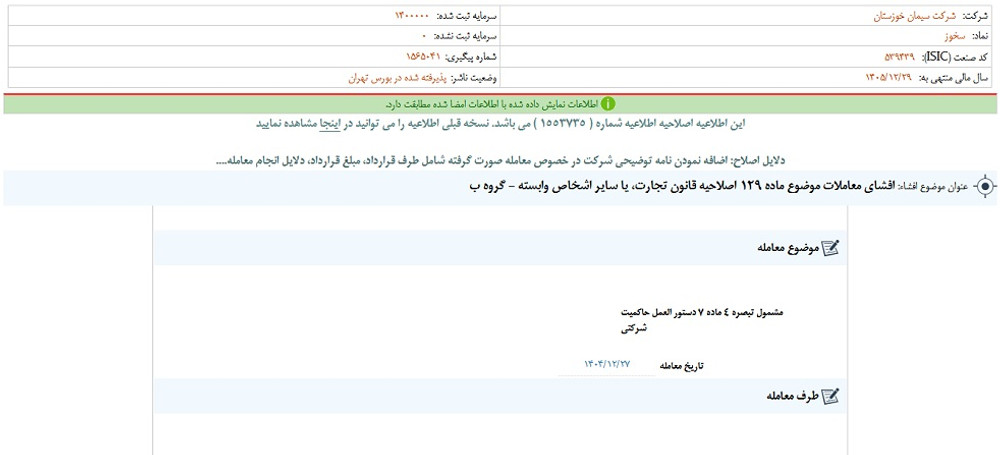 توقف نماد سخوز به علت افشاي اطلاعات گروه ب