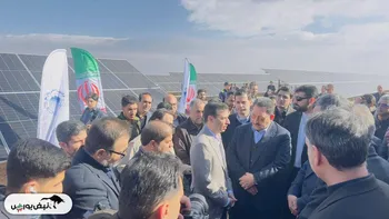 افتتاح نیروگاه ۱۰۰ مگاواتی فروغ کویر چادرملو با حضور وزیر صمت