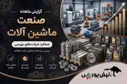 گزارش ماهانه صنعت ماشین آلات تیر ۱۴۰۵ | الکتروماد لیدر مطلق؛ اُفت تکمبا، رکوردشکنی تاتمس