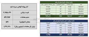 معامله ۷۹۹ کیلوگرم شمش نقره در بورس کالا