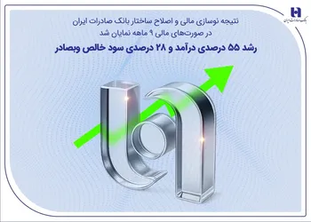 رشد ۵۵ درصدی درآمد و ۲۸ درصدی سود خالص وبصادر