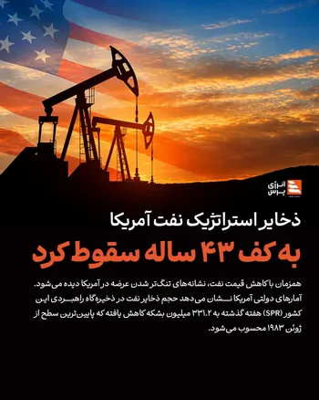 ذخایر استراتژیک نفت آمریکا به کف ۴۳ ساله سقوط کرد