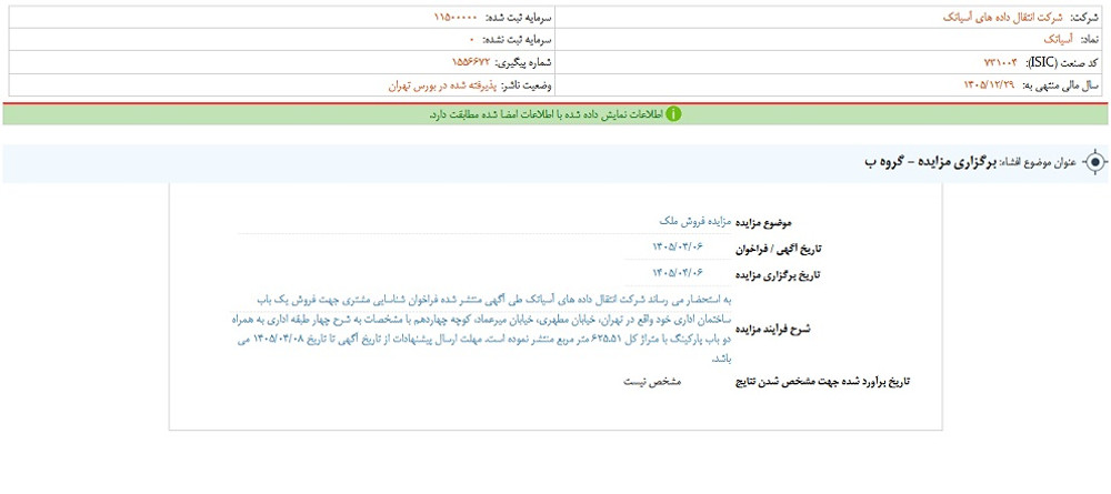 توقف نماد اسیاتک به علت افشاي اطلاعات گروه ب