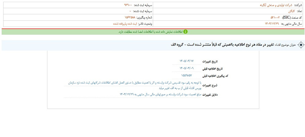 نماد کابگن متوقف شد