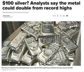 قیمت نقره تا پایان سال ۲۰۲۶ به ۱۰۰ دلار خواهد رسید