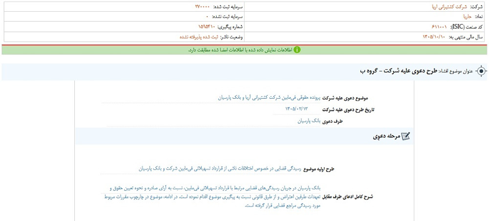 توقف نماد حاریا به علت افشای اطلاعات گروه ب