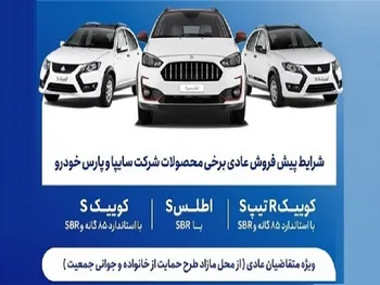 آغاز پیش‌فروش محصولات سایپا و پارس‌خودرو