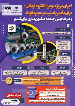 اینفوگرافی/ صرفه جویی میلیون دلاری با اجرای پروژه نوین الکترود اردکان