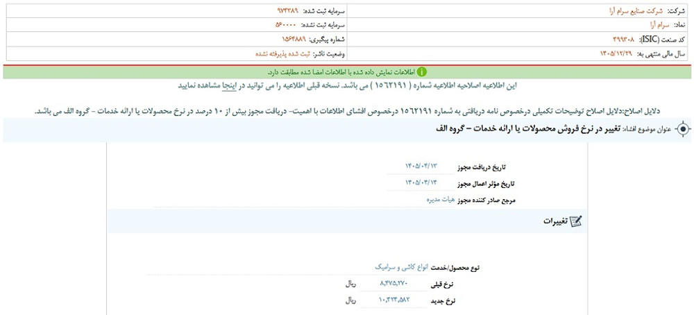 کارام باخبر مهم متوقف شد
