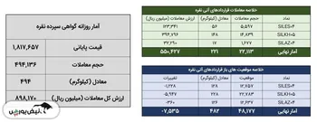 معامله ۷۱۵ کیلوگرم شمش نقره در بورس کالا